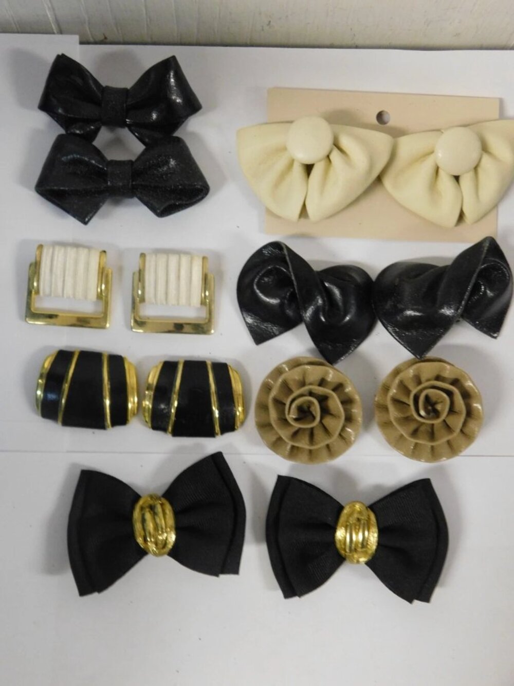 Vintage Assorted Sizes and Style Shoe Clips 7 Pair